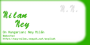 milan ney business card